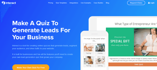 interact lead generation quizzes