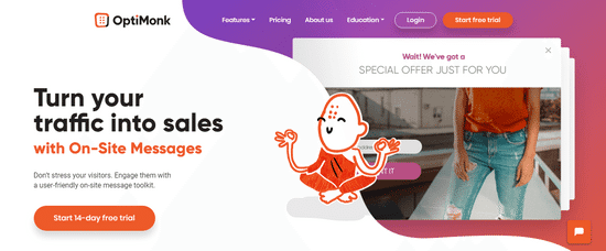 optimonk target lead capture