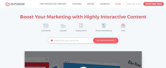 outgrow lead capture quiz assesments