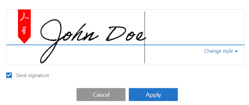 pdf interactive signature email
