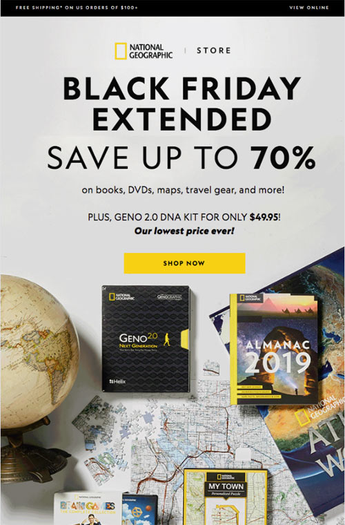 exemplo de email marketing de black friday