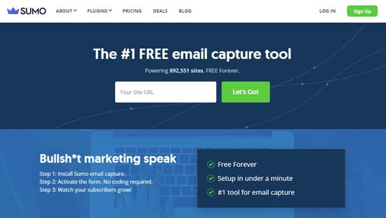 sumo best free email list growth tool