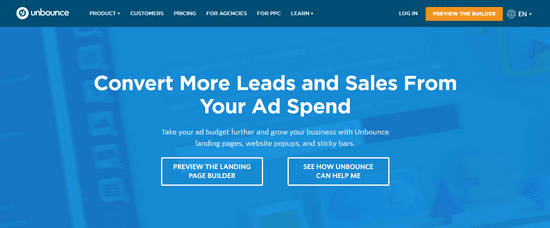 unbounce lead sales generation