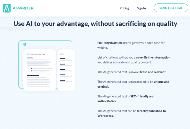 AI-Writer software blog writing