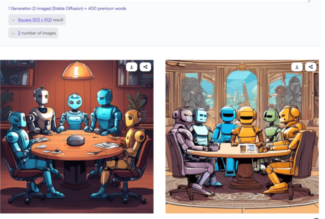AI-generated art using WriteSonic
