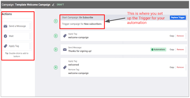 AWeber Automation Campaign Editor