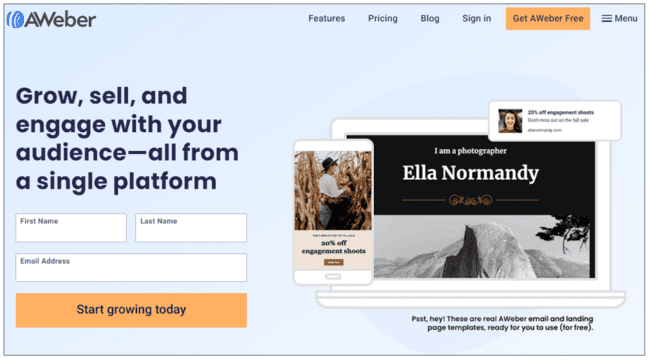 AWeber free autoresponder for affiliate marketing