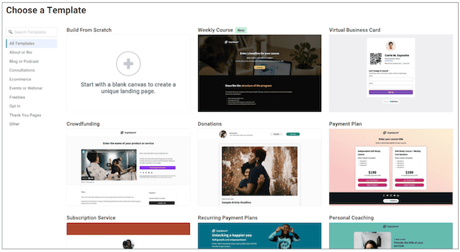 AWeber landing page templates Klaviyo alternative