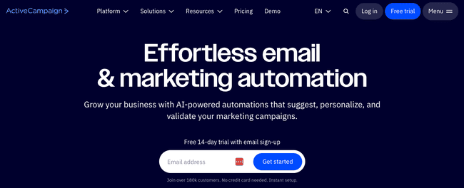 ActiveCampaign Yotpo alternative email marketing automation