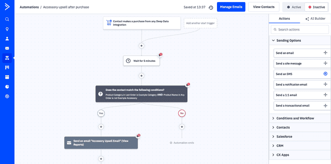 ActiveCampaign advanced marketing and sales automation features