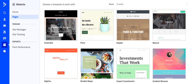 ActiveCampaign landing page templates