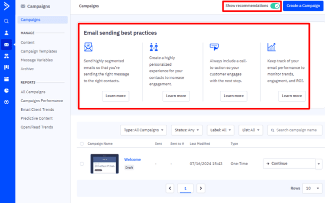 ActiveCampaign on-page support guides