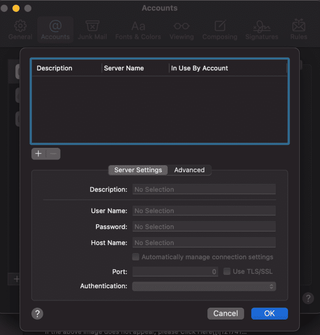 Apple mail smtp settings