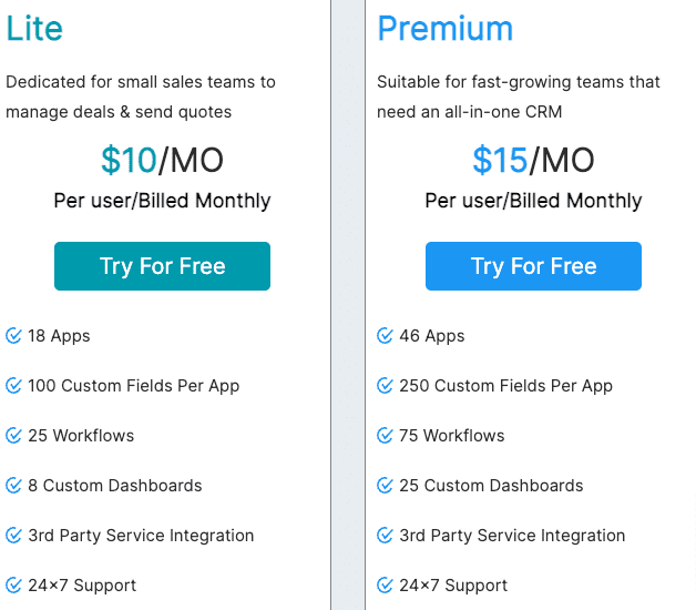Apptivo cheap CRM pricing plans