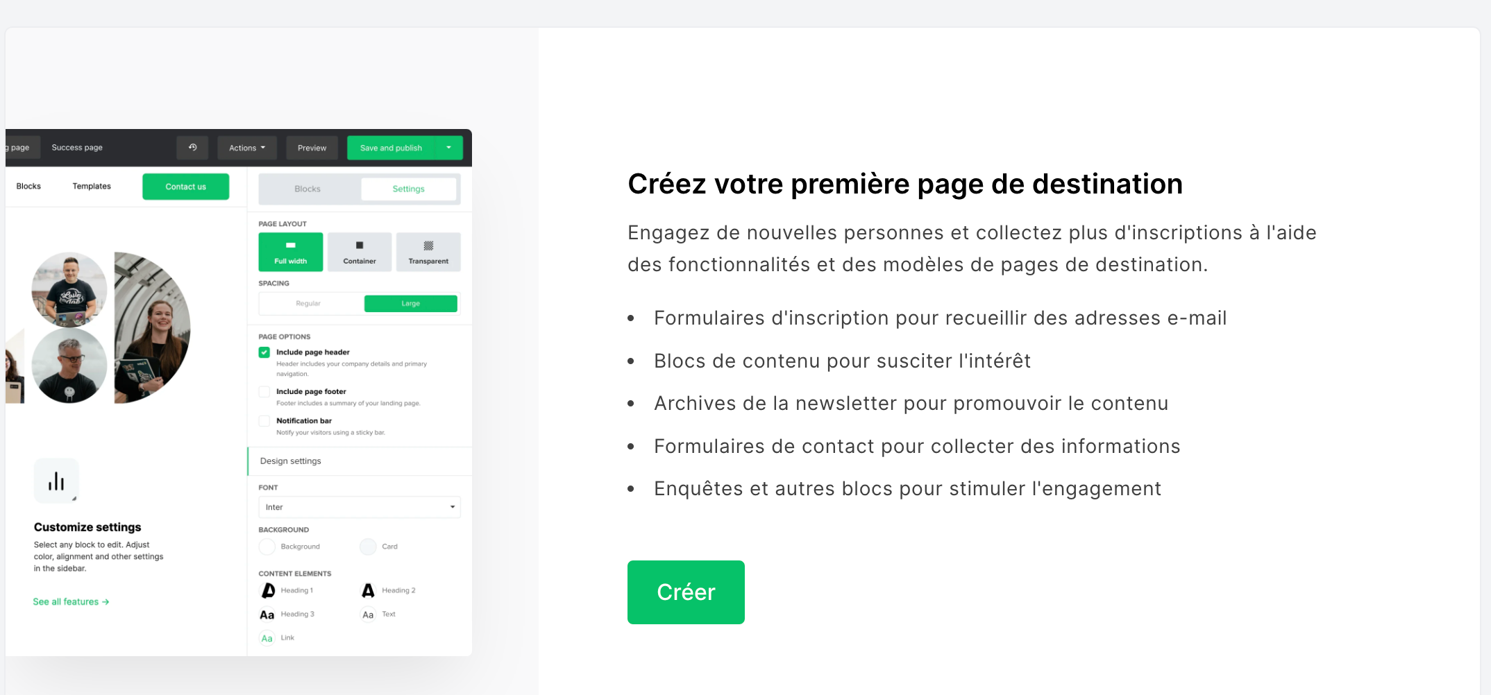 Avis Mailerlite sites de pages d_atterrissage outil de marketing par courriel