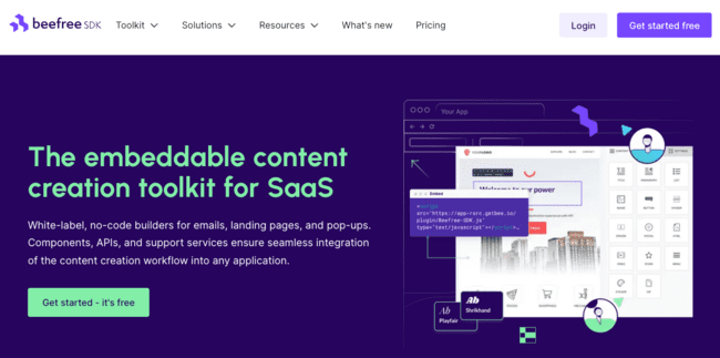 plugin bee editor de correo electrónico de marca blanca