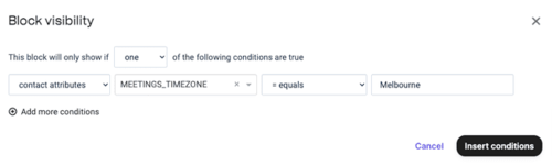 Brevo block visibility