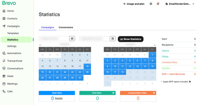 Brevo campaign statistics