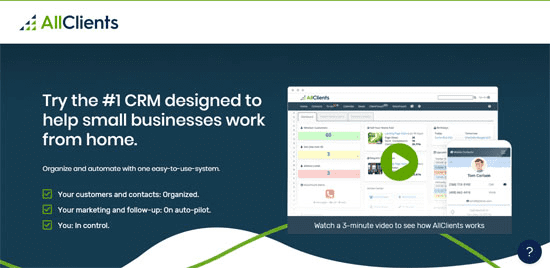CRM de marca branca para agências allclients