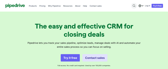 CRM de ventas de Pipedrive