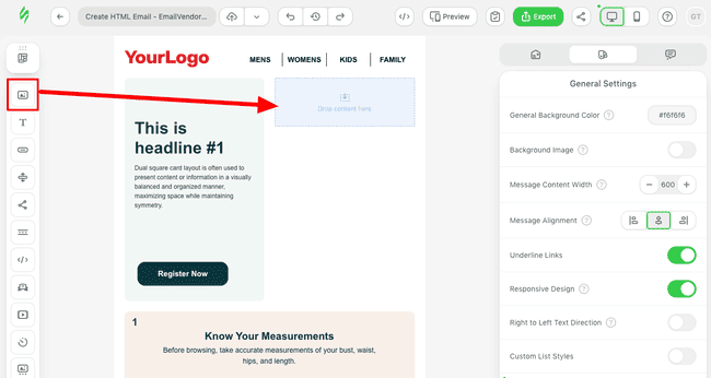 Cómo añadir imágenes a tu email HTML en Stripo