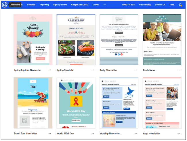 Constant Contact newsletter templates
