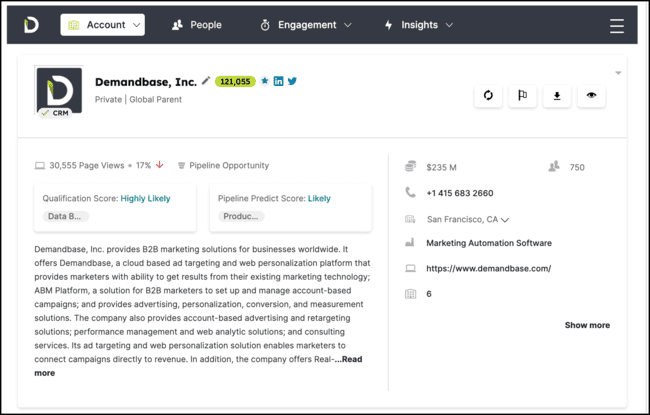 Demandbase all-in-one account-based marketing software tool