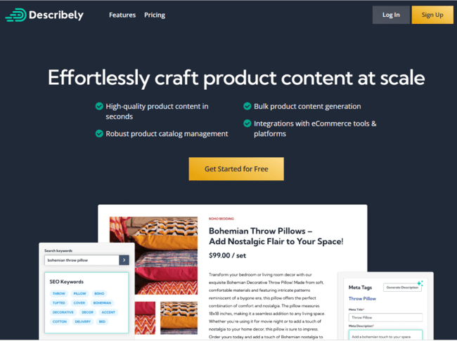 Describely AI writing tool
