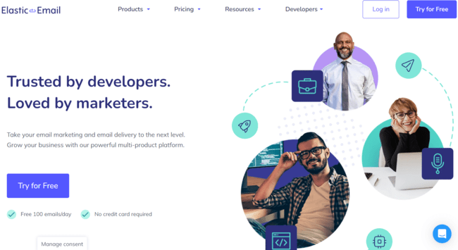 Elastic Email delivery platform for marketing teams
