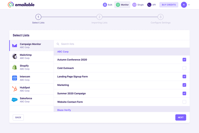 Emailable bulk email verification service