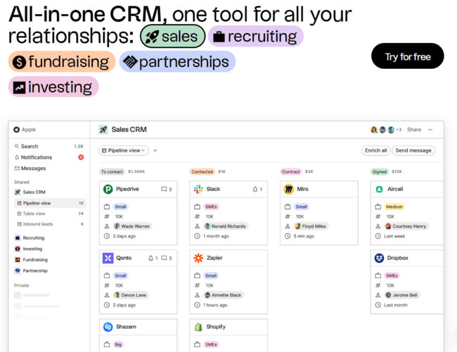 Folk crm for sales teams