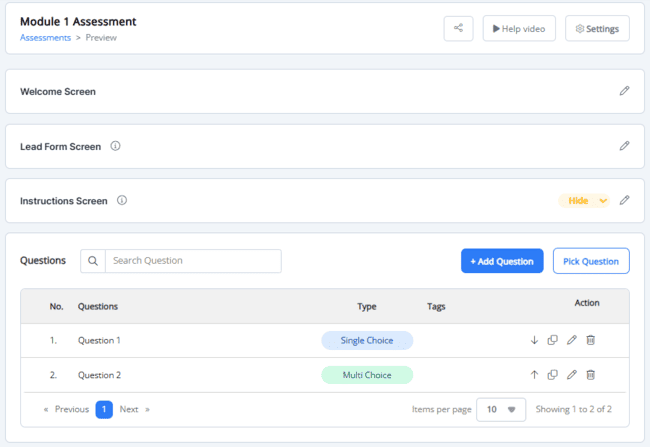 FreshLearn Quiz builder
