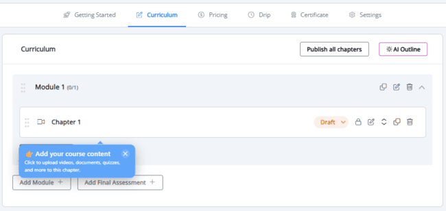 FreshLearn curriculum outline