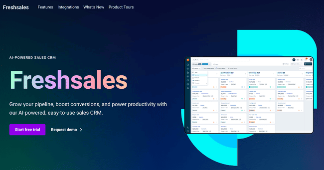 Freshsales crm home page