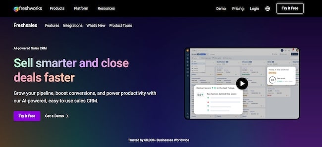 Freshworks freshsales crm con email