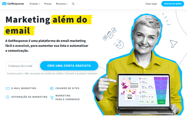 GerResponse é uma alternativa de e-mail marketing ao MailChimp