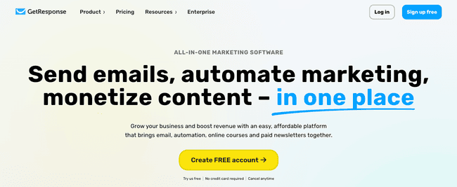 GetResponse eCommerce marketing automation