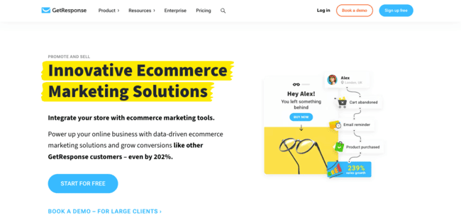 GetResponse ecommerce email marketing tool