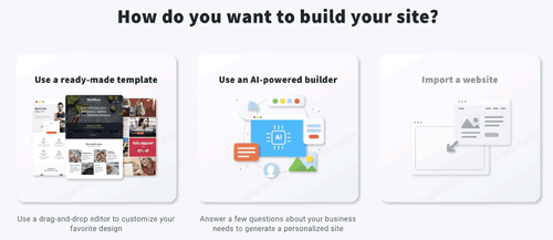 GetResponse review website builder