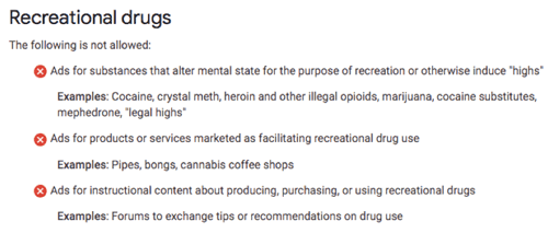 Google Ad Restrictions