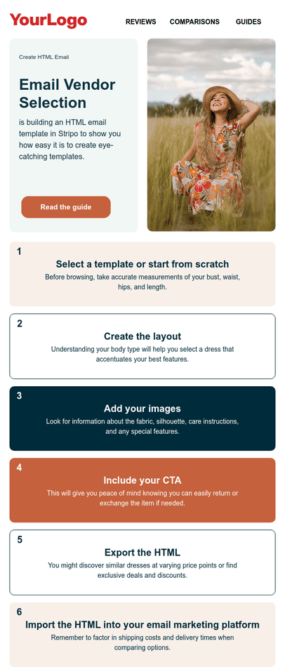 guía para crear emails HTML en Stripo