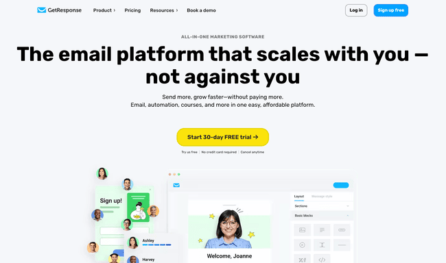 herramienta de automatización de email marketing GetResponse
