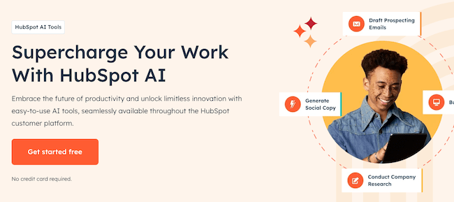 HubSpot AI tools writing content generation CRM