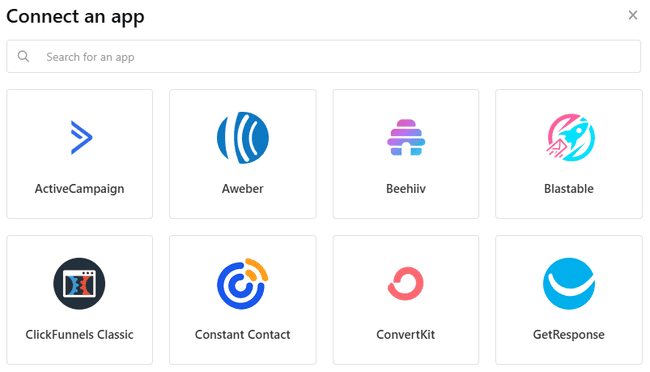 Integraciones de ClickFunnels