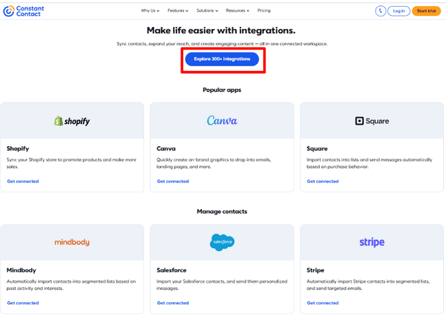 Integraciones de Constant Contact