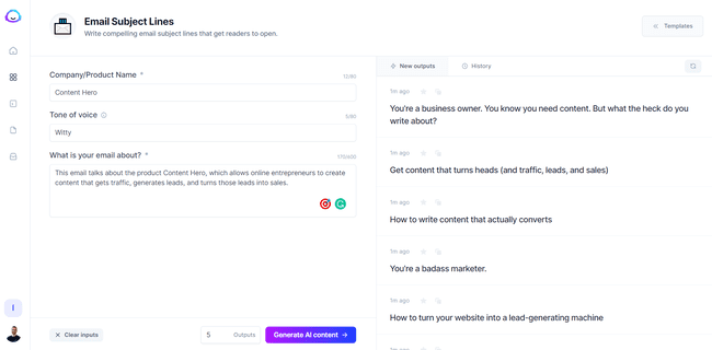 Jasper AI writing assistant customizable template
