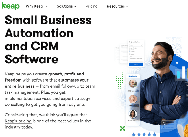 Keap CRM with marketing automation