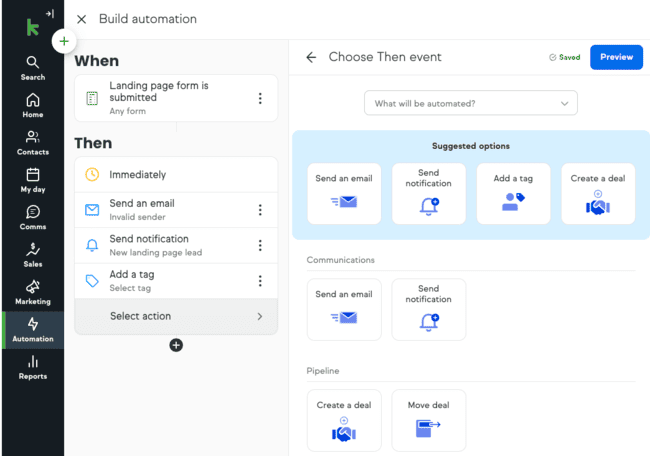 Keap lead capture and landing pages 