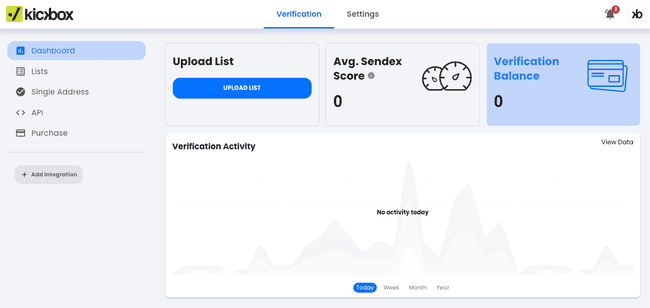Kickbox email verification tool and email cleaning service