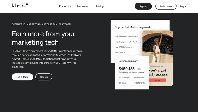 Klaviyo SMS marketing platforms with behavior-based automations